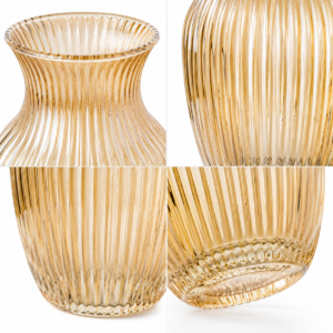 Wholesale Ribbed Glass Vase – 20.5cm Fluted Flower Vase OEM/ODM - view 5