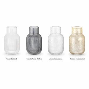 Wholesale Textured Glass Vase – Ribbed & Hammered Vase OEM/ODM - view 3