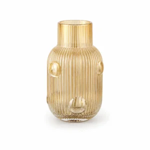 Wholesale Decorative Glass Vase – Ribbed 3D Accent Vase OEM/ODM - view 1