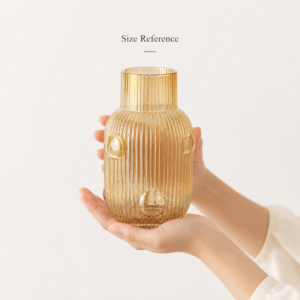 Wholesale Decorative Glass Vase – Ribbed 3D Accent Vase OEM/ODM - view 6