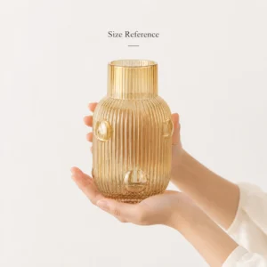 Wholesale Decorative Glass Vase – Ribbed 3D Accent Vase OEM/ODM - view 6