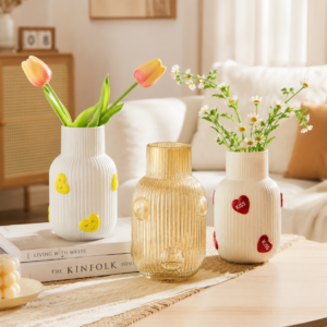 Wholesale Decorative Glass Vase – Ribbed 3D Accent Vase OEM/ODM - view 7