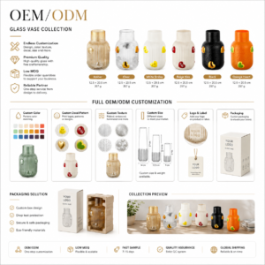 Wholesale Decorative Glass Vase – Ribbed 3D Accent Vase OEM/ODM - view 8