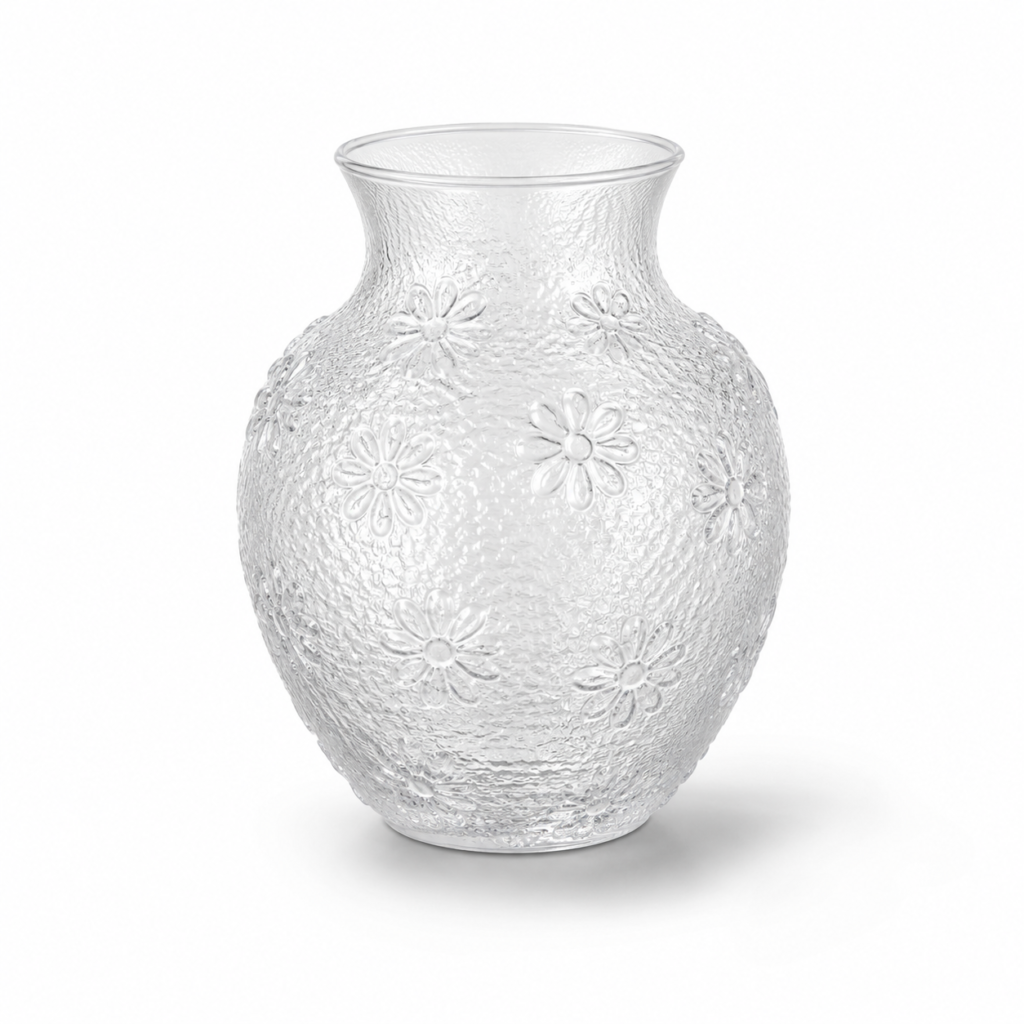Wholesale Textured Daisy Glass Vase - view 1