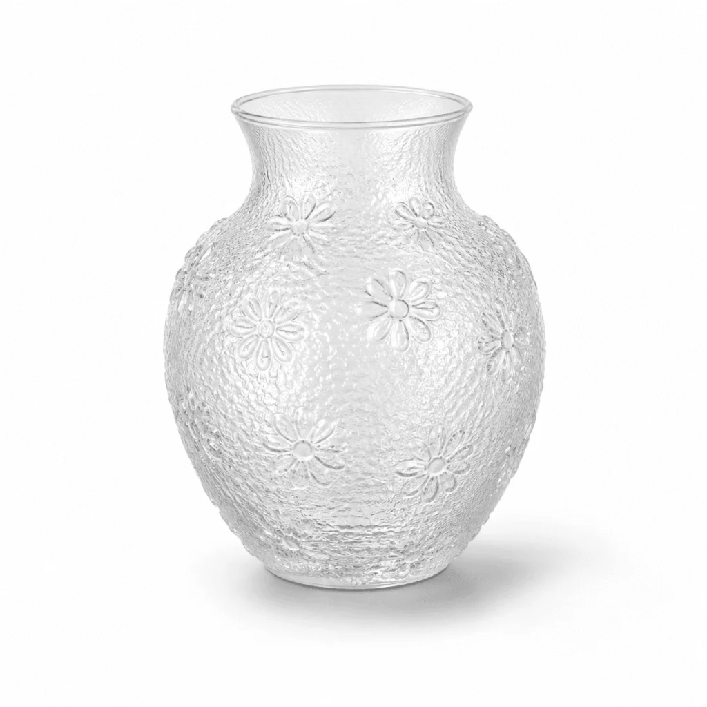 Wholesale Textured Daisy Glass Vase - view 1