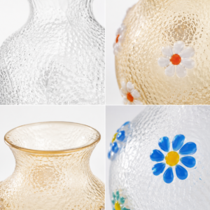 Wholesale Textured Daisy Glass Vase - view 5