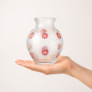 Wholesale Textured Daisy Glass Vase - view 6