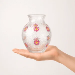 Wholesale Textured Daisy Glass Vase - view 6