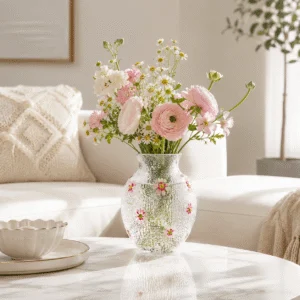 Wholesale Textured Daisy Glass Vase - view 7