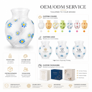 Wholesale Textured Daisy Glass Vase - view 8