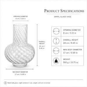 Wholesale Swirl Glass Vase – Custom Colors - view 4