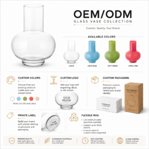 Wholesale Long-Neck Round Glass Vase – Custom Colors - view 8