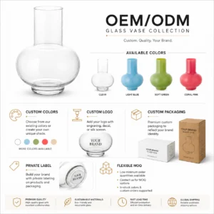 Wholesale Long-Neck Round Glass Vase – Custom Colors - view 8