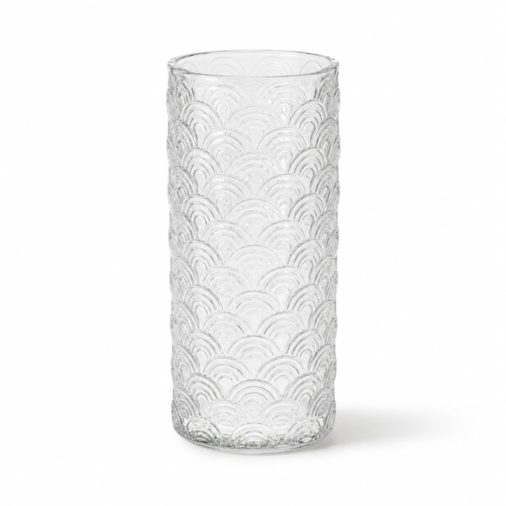 Wholesale Embossed Cylinder Glass Vase - view 1