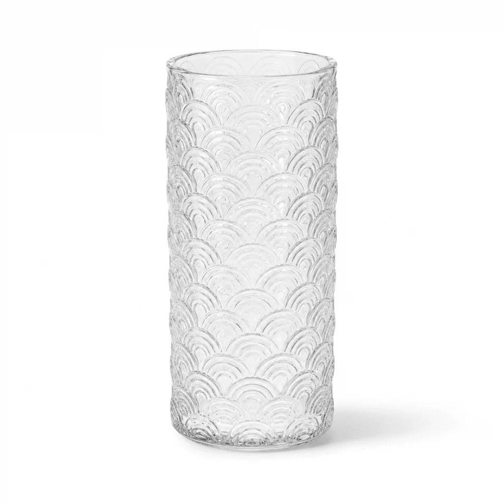 Wholesale Embossed Cylinder Glass Vase - view 1