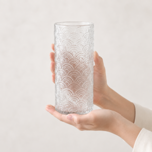 Wholesale Embossed Cylinder Glass Vase - view 6