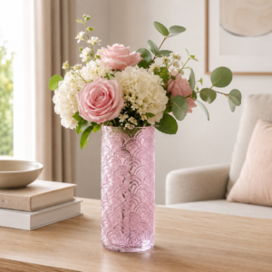 Wholesale Embossed Cylinder Glass Vase - view 7