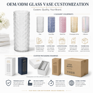 Wholesale Embossed Cylinder Glass Vase - view 8