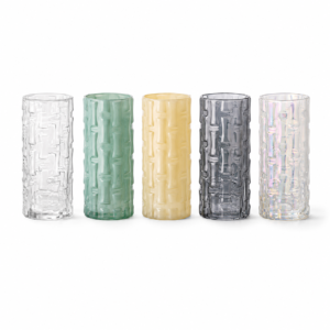 Wholesale Textured Cylinder Glass Vase - view 3