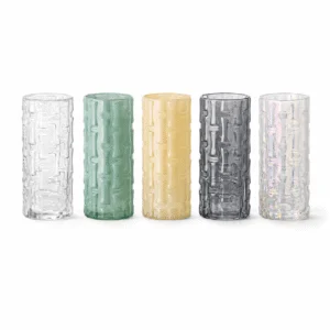Wholesale Textured Cylinder Glass Vase - view 3