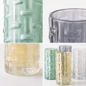Wholesale Textured Cylinder Glass Vase - view 5