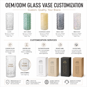 Wholesale Textured Cylinder Glass Vase - view 8