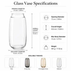 Wholesale Tall Clear Glass Vase - view 4