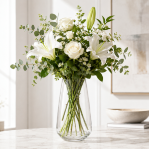 Wholesale Tall Tapered Glass Vase - view 2