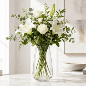 Wholesale Tall Tapered Glass Vase - view 2