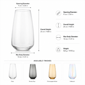 Wholesale Tall Tapered Glass Vase - view 4