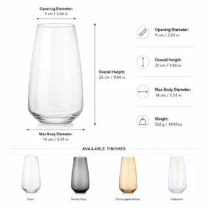 Wholesale Tall Tapered Glass Vase - view 4