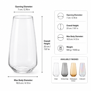 Wholesale Small Tapered Glass Vase - view 4