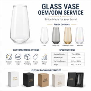 Wholesale Small Tapered Glass Vase - view 8