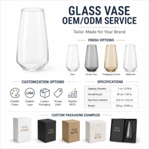 Wholesale Small Tapered Glass Vase - view 8