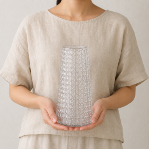 Wholesale Woven-Texture Glass Vase - view 6