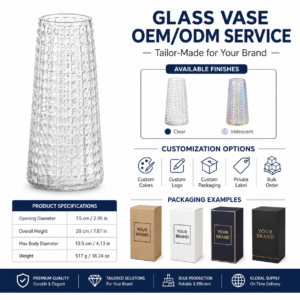 Wholesale Woven-Texture Glass Vase - view 8