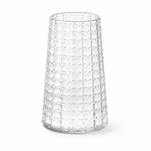 Wholesale Grid-Textured Glass Vase - view 1