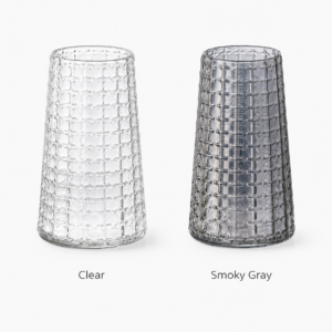 Wholesale Grid-Textured Glass Vase - view 3