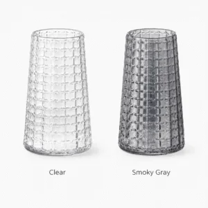 Wholesale Grid-Textured Glass Vase - view 3