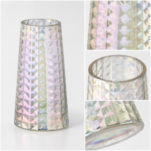 Wholesale Iridescent Faceted Glass Vase - view 5
