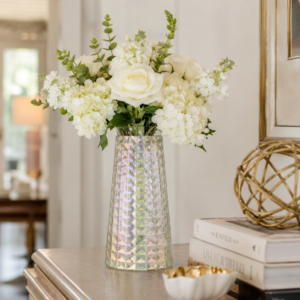 Wholesale Iridescent Faceted Glass Vase - view 7