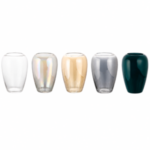 Wholesale Rounded Colored Glass Vase – 5 Finishes - view 3