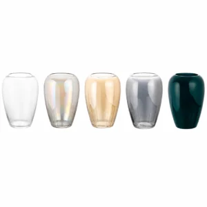 Wholesale Rounded Colored Glass Vase – 5 Finishes - view 3