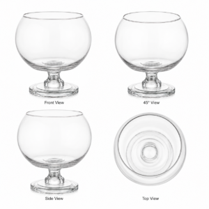 Wholesale Clear Globe Pedestal Glass Vase - view 3