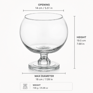 Wholesale Clear Globe Pedestal Glass Vase - view 4