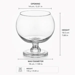 Wholesale Clear Globe Pedestal Glass Vase - view 4