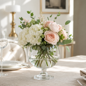 Wholesale Clear Globe Pedestal Glass Vase - view 7