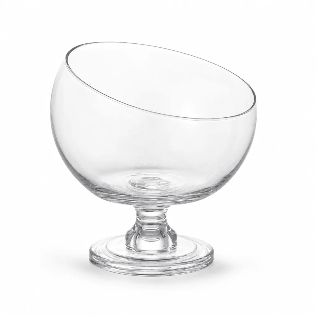 Wholesale Slanted-Rim Pedestal Glass Vase - view 1