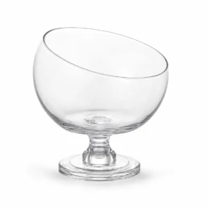 Wholesale Slanted-Rim Pedestal Glass Vase - view 1