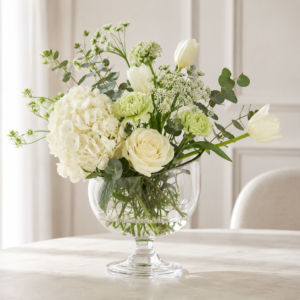 Wholesale Slanted-Rim Pedestal Glass Vase - view 2